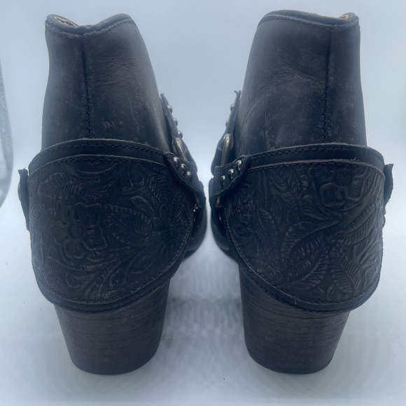 Matisse Danny Distressed Leather Western Removable Harness Cowgirl Bootie Size 9 - Picture 6 of 13